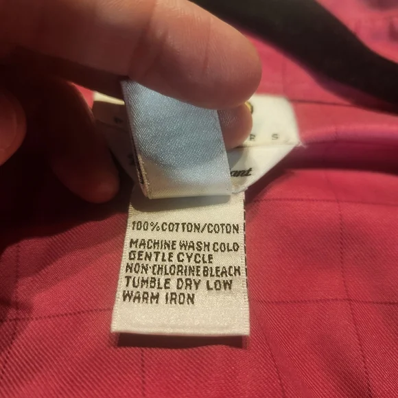 πTalbots Petite Size 4 Pink Long Sleeve Button Up Shirt - Picture 5 of 5